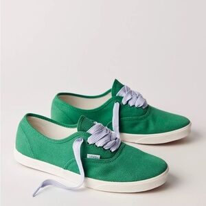 Vans Authentic Lowpro Suede Sneakers in Denim Verdant Green